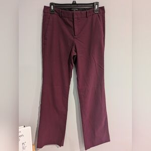 Banana Republic Logan Trouser size 6 burgundy